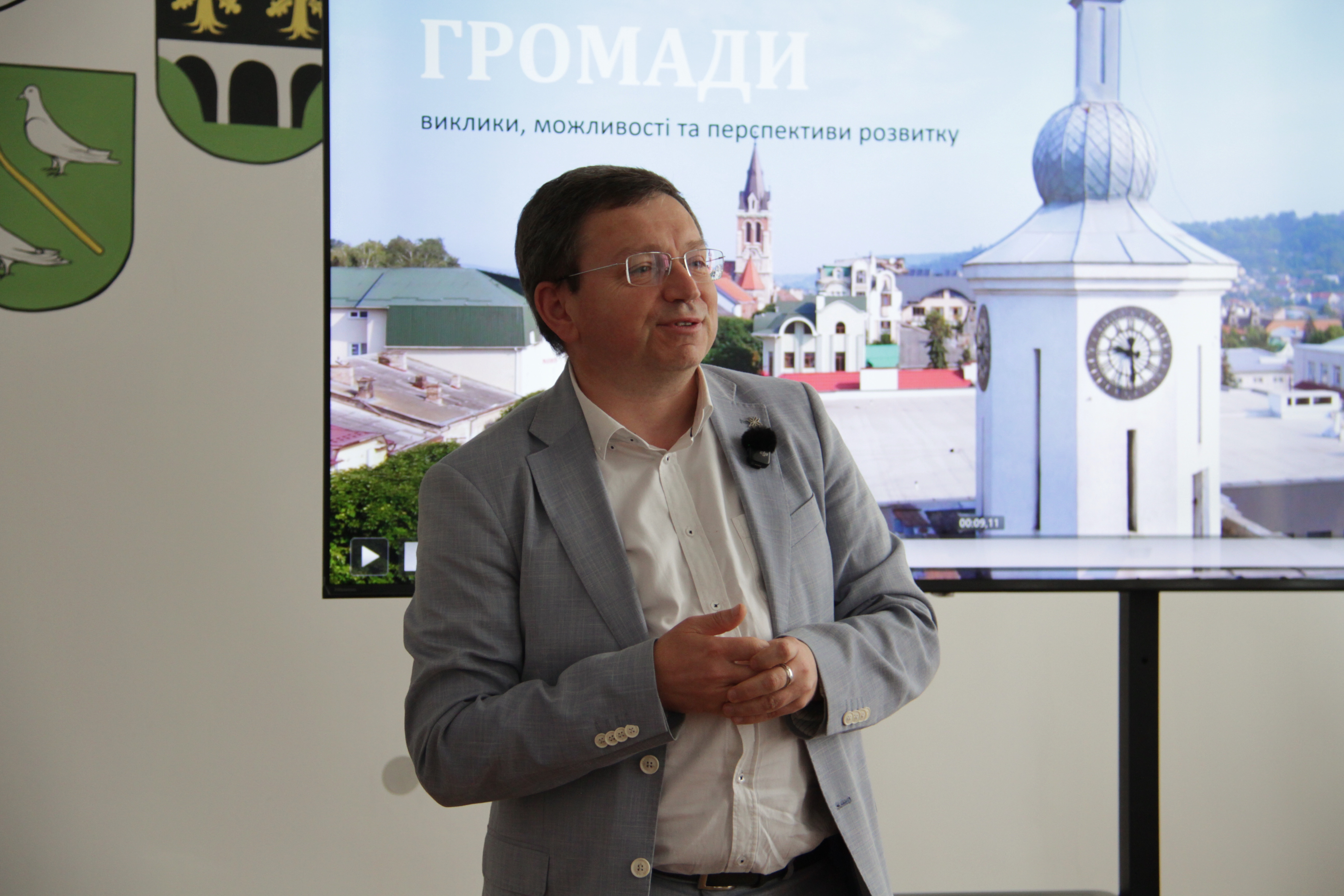 Rektor TNPU Bohdan Buiak pid chas vystupu 